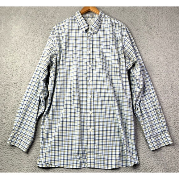 L.L. Bean Other - LL BEAN Shirt Mens XXL Tall Traditional Fit Plaid Button Up Long Sleeve Shirt
